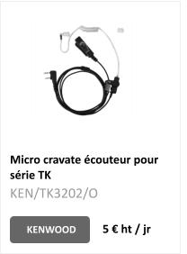 Micro cravate écouteur pour série TK KENWOOD 5 € ht / jr KEN/TK3202/O